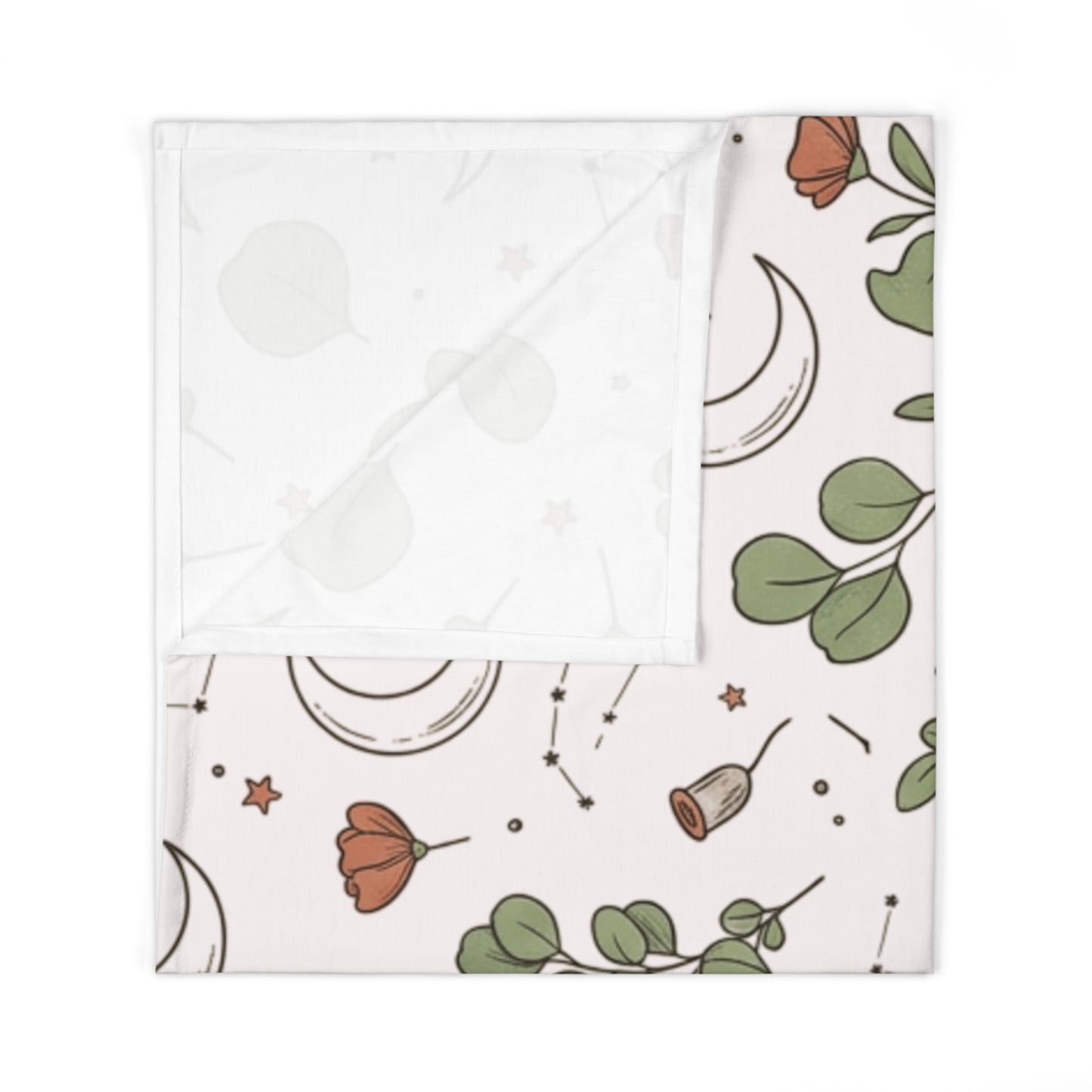 Custom Celestial & Botanical Organic Swaddle Blanket | Written in the Stars