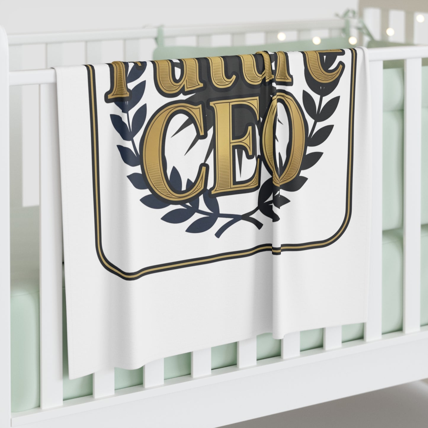 "Future CEO" Premium Organic Cotton Baby Swaddle Blanket