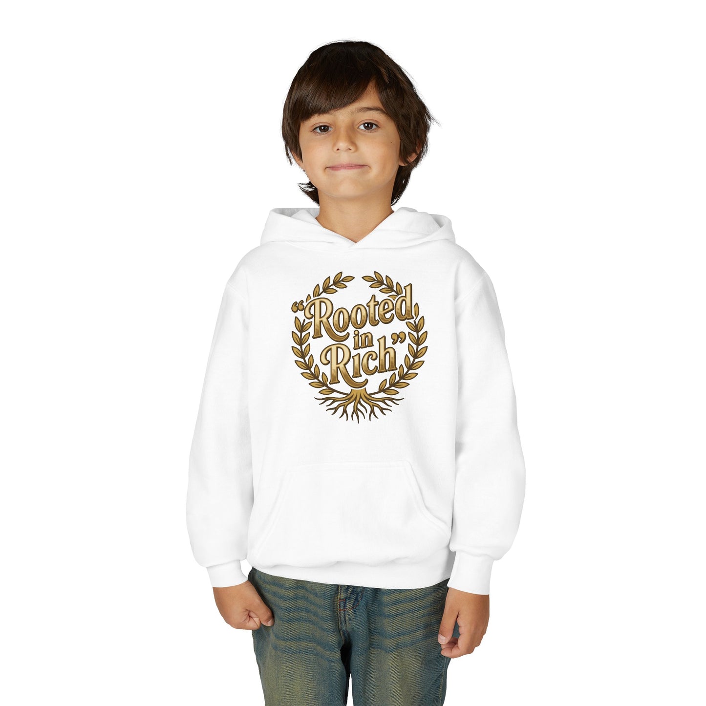 "Rooted in Rich" Premium Graphic Pullover Hoodie