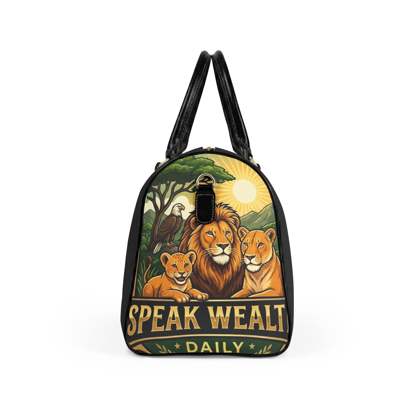 "Speak Wealth Daily" Luxury Lion Duffle Bag