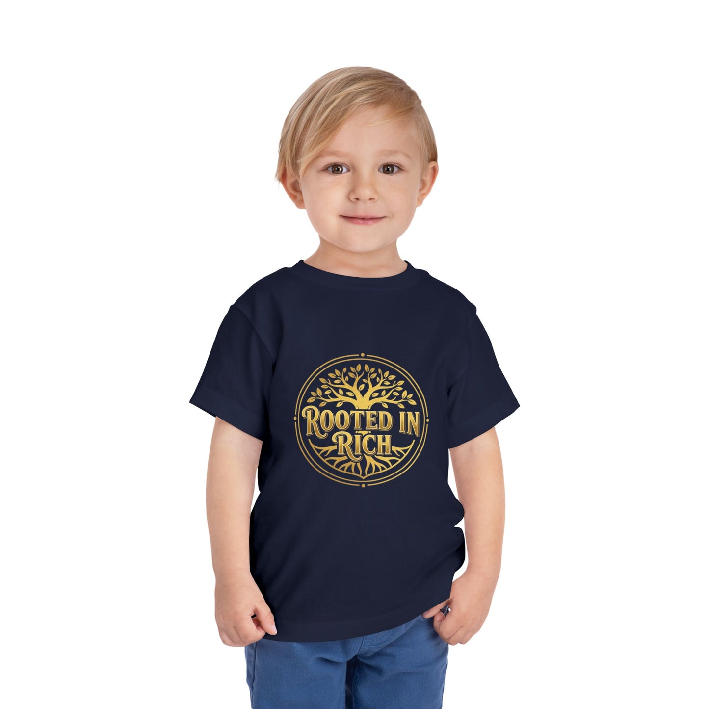 Rooted in Rich Toddler Affirmation Tee — Growing in Richness Collection