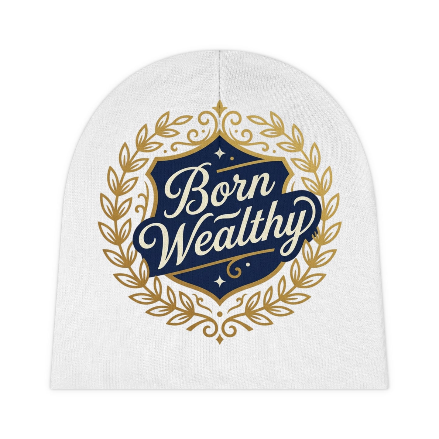 "Born Wealthy" Luxury Crest Premium Knit Beanie