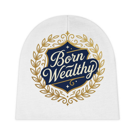 "Born Wealthy" Luxury Crest Premium Knit Beanie