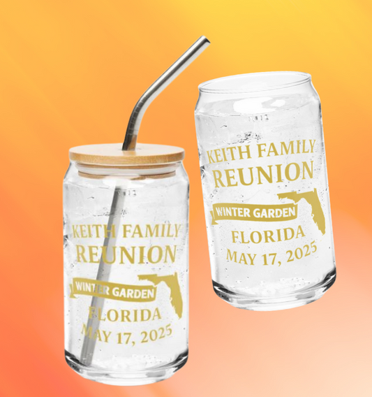 Keith Reunion: Can-shaped glass